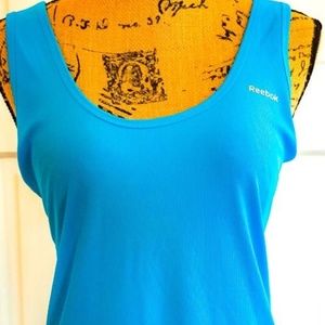 Reebok PLAYDry Turquoise Tennis Tank with Ruching